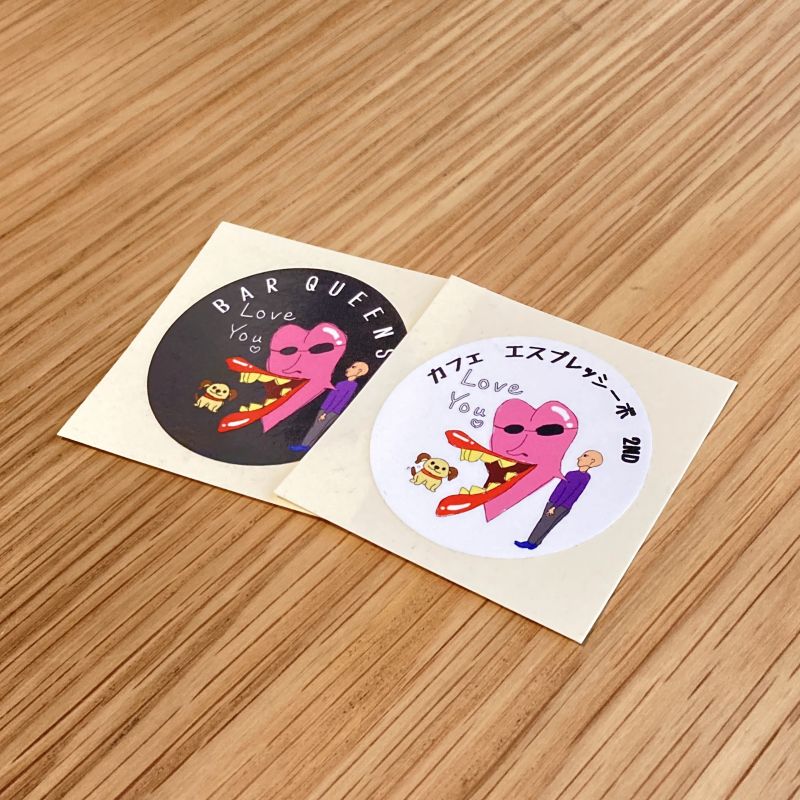 カフェのロゴ制作とステッカー